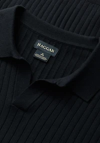 Haggar Slim Fit Johnny Collar Short Sleeve Sweater