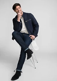 Mauritius Traditional Fit Textured Leather Jacket