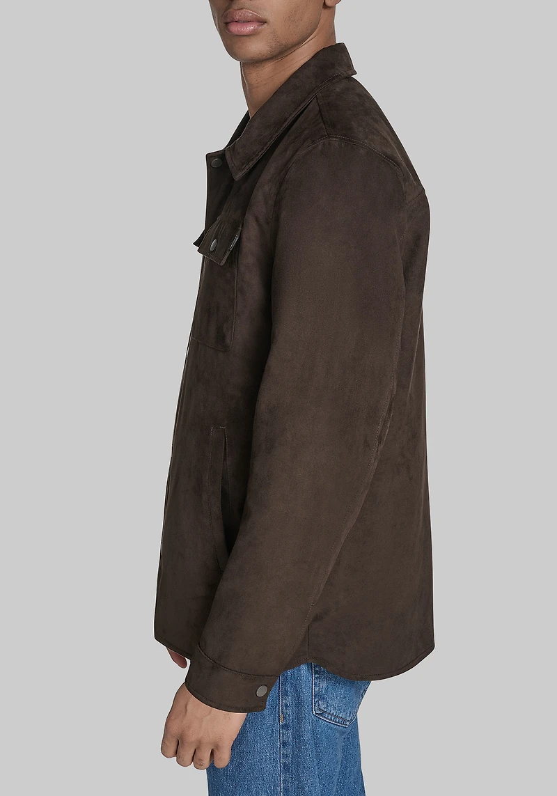 Dockers Traditional Fit Faux Microsuede Shacket