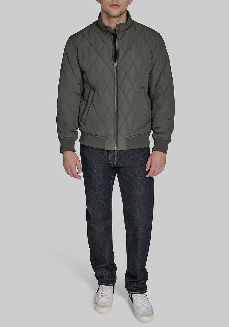 Dockers Traditional Fit Diamond Quilted Bomber Jacket