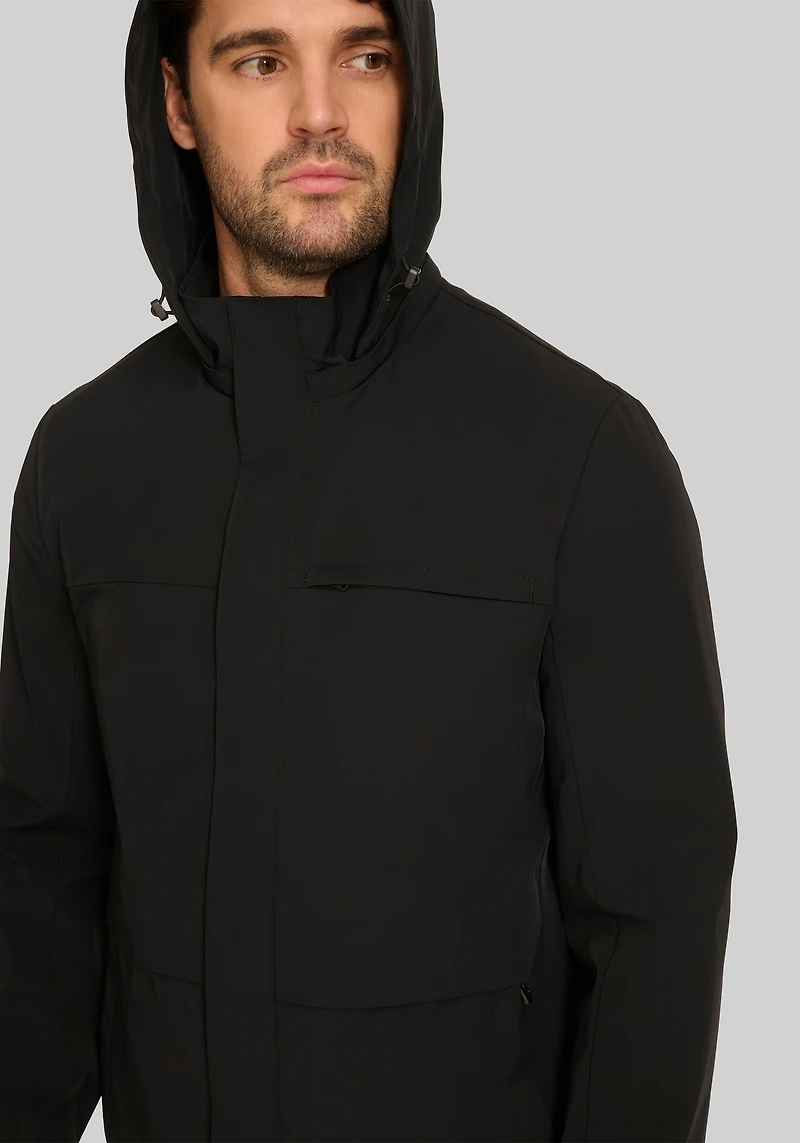 Cole Haan Traditional Fit Hooded Windbreaker Jacket