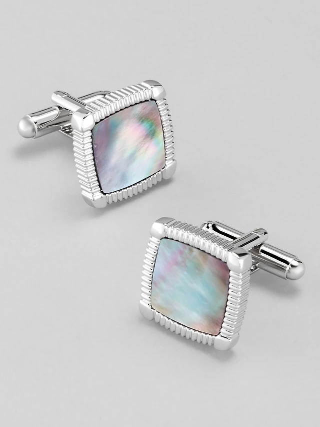 Joseph A. Bank Mother-of-Pearl Square Cufflinks