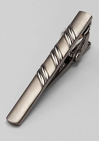 Jos. A. Bank Brushed Metal Stripe Tie Bar