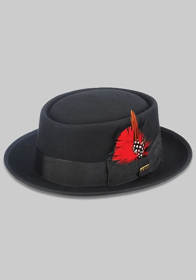 Scala Encore Structured Wool Blend Pork Pie Hat