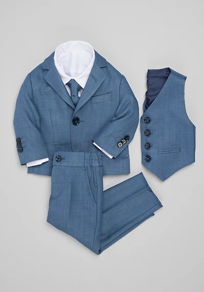 Peanut Butter Collection Slim Fit Osiris 5-Piece Toddler Boys Suit Set