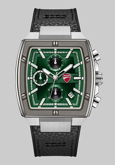 Ducati Chronograph Leather Strap Watch