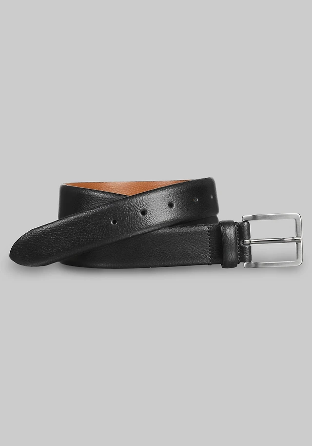 Johnston & Murphy Feather-Edge Italian Leather Belt - Big Tall