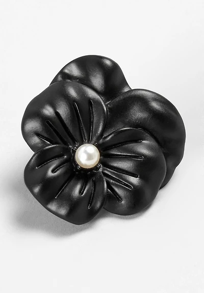 Joseph Abboud Flower with Pearl Lapel Pin