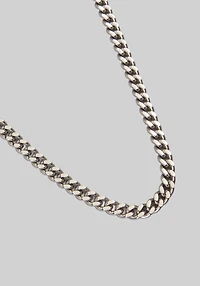 Jos. A. Bank Stainless Steel Curb Chain Necklace, 20-Inch Length