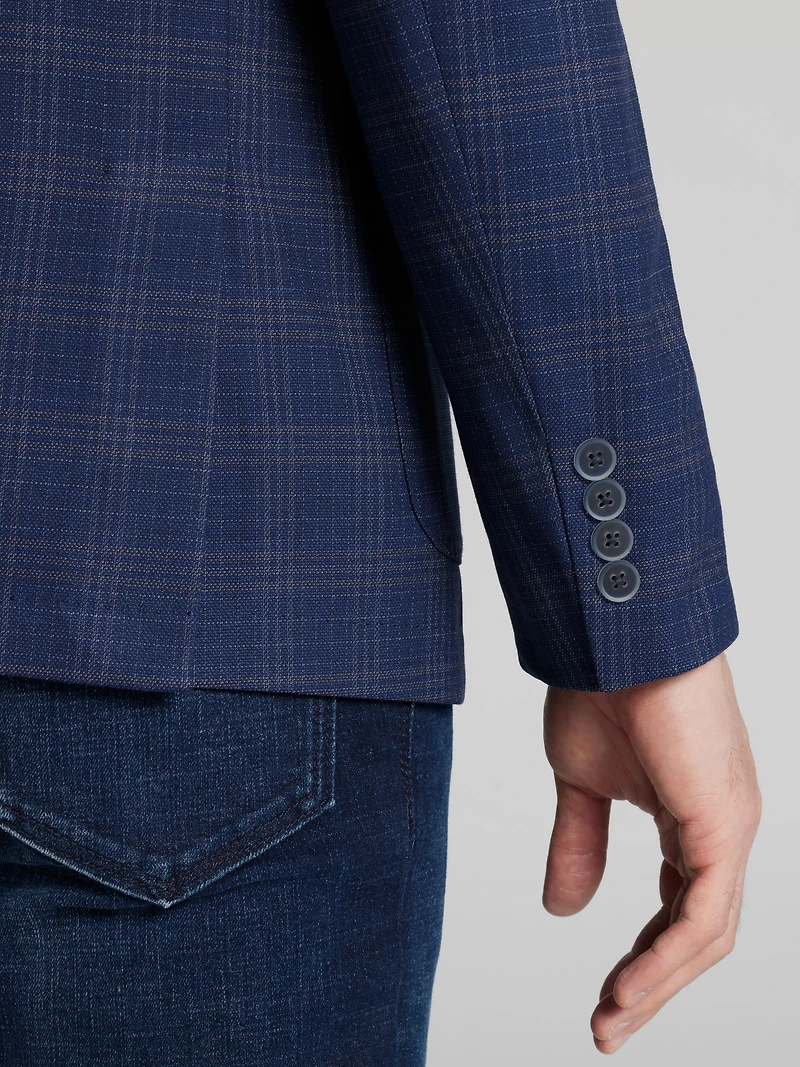 Slim Fit Plaid Sport Coat
