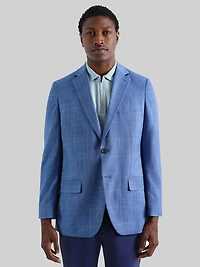 Tailored Fit Windowpane Plaid Sport Coat