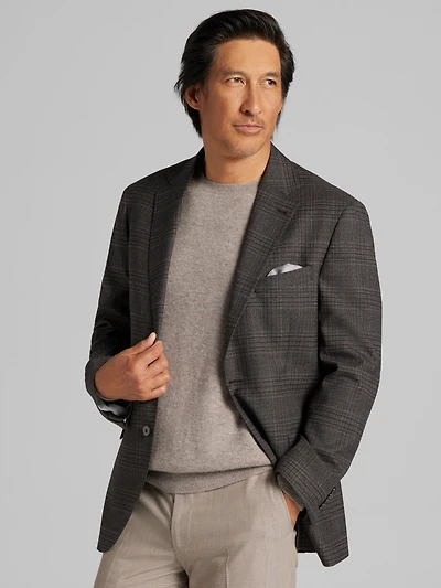 Classic Fit Plaid Sport Coat