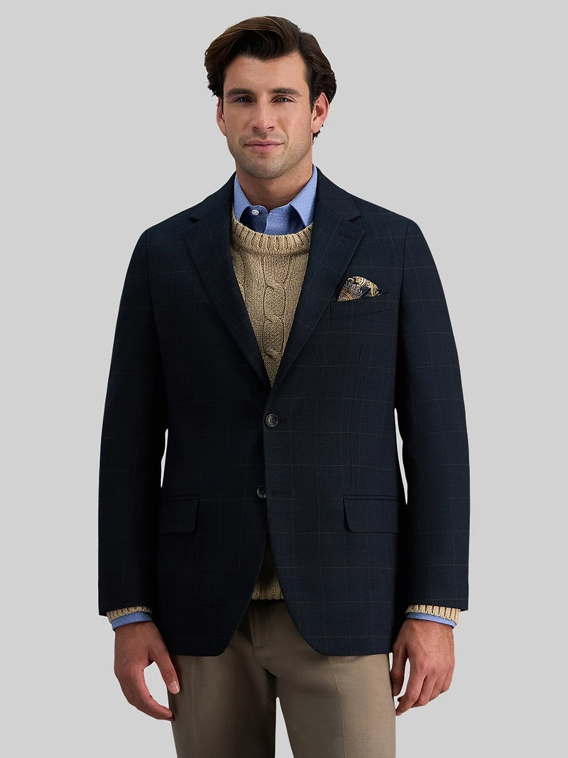 Tailored Fit Plaid Sport Coat