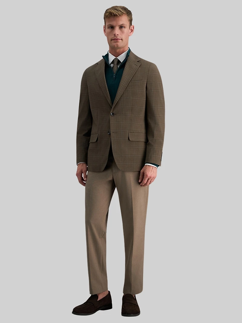 Tailored Fit Plaid Sport Coat