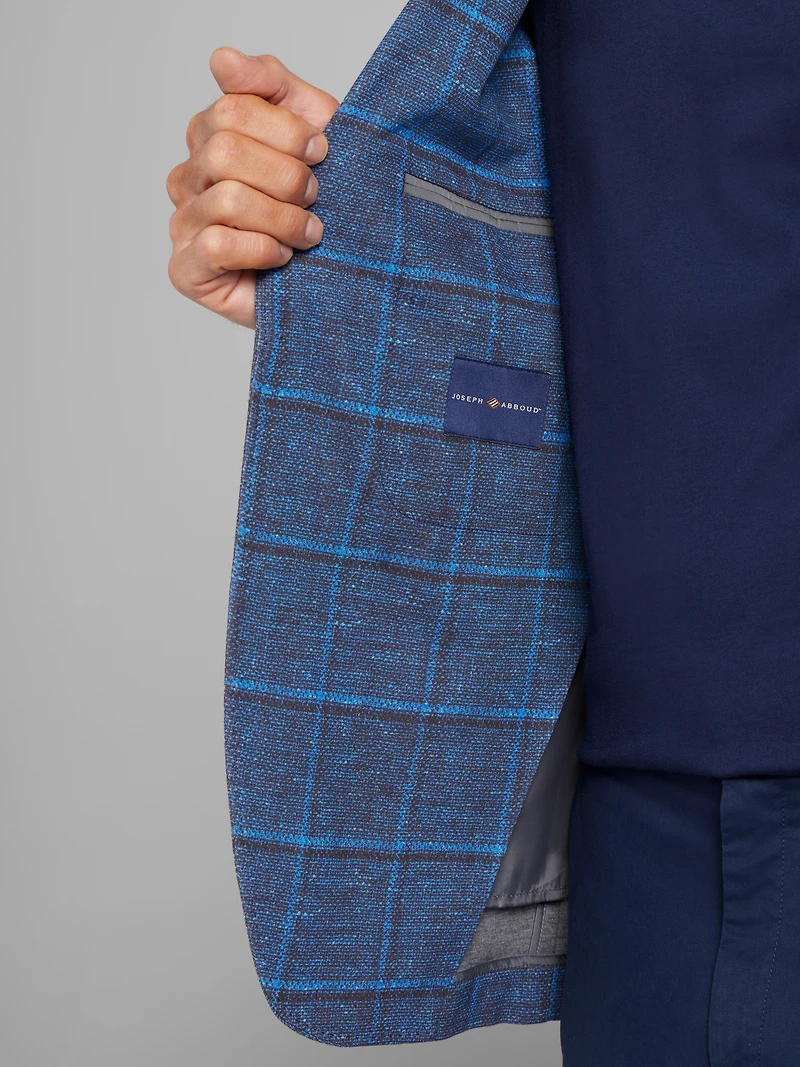 Modern Fit Windowpane Knit Sport Coat