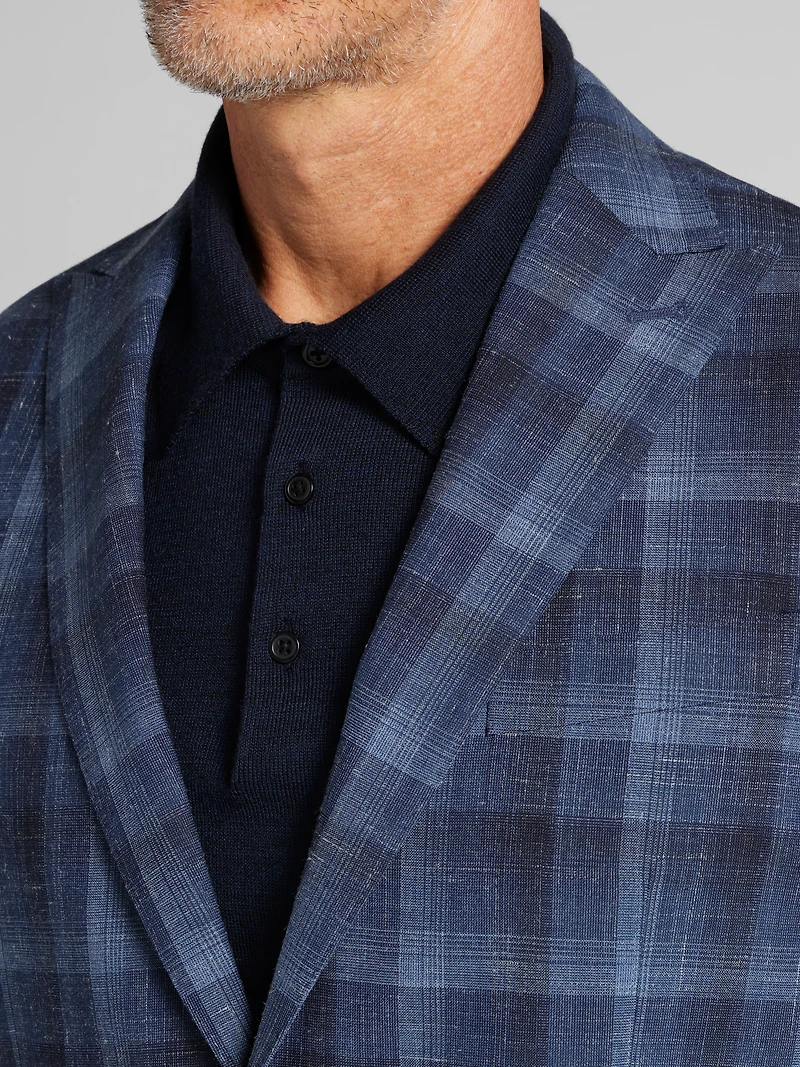 Modern Fit Plaid Sport Coat