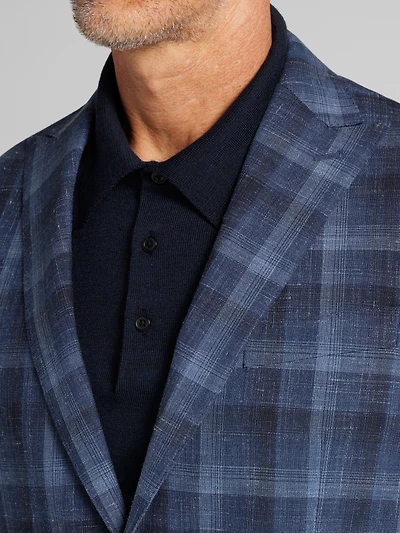 Modern Fit Plaid Sport Coat