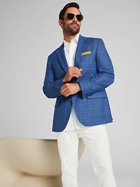 Classic Fit Wool Blend Windowpane Sport Coat