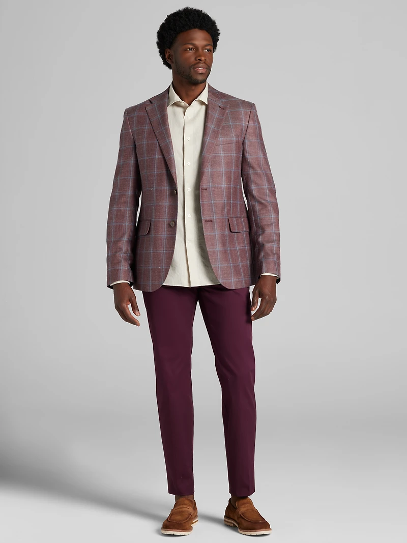 Classic Fit Wool Blend Windowpane Sport Coat