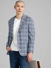 Modern Fit Wool Blend Plaid Sport Coat