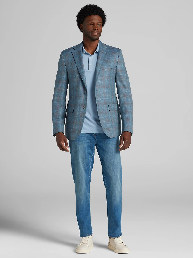 Classic Fit Windowpane Plaid Sport Coat