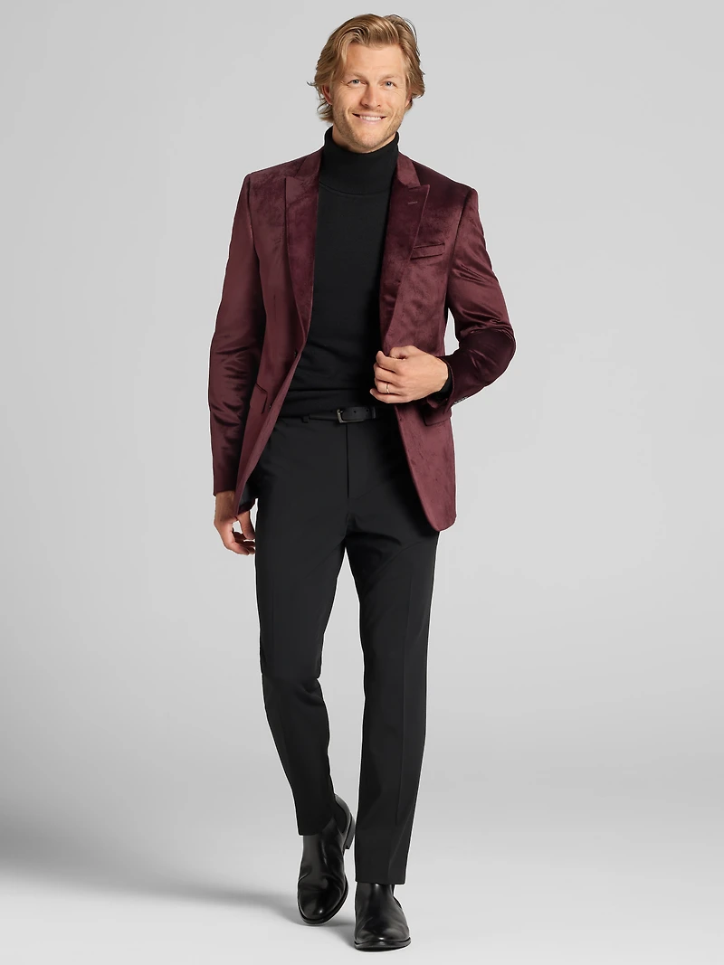 Skinny Fit Velvet Dinner Jacket