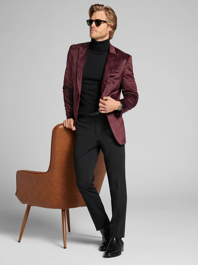 Skinny Fit Velvet Dinner Jacket