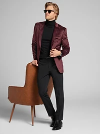 Skinny Fit Velvet Dinner Jacket