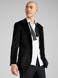 Modern Fit Notch Lapel Velvet Sport Coat
