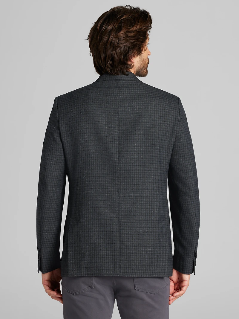 Slim Fit Wool Blend Check Sport Coat