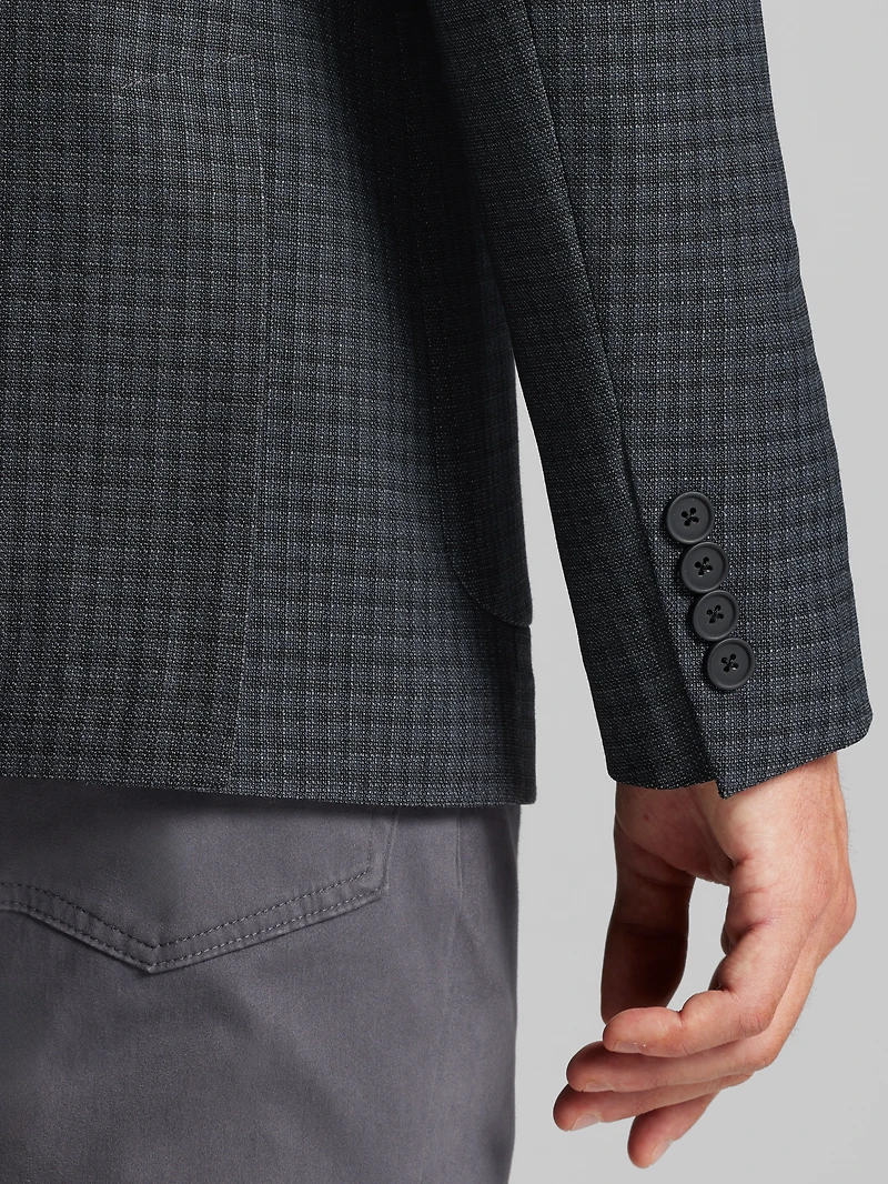 Slim Fit Wool Blend Check Sport Coat