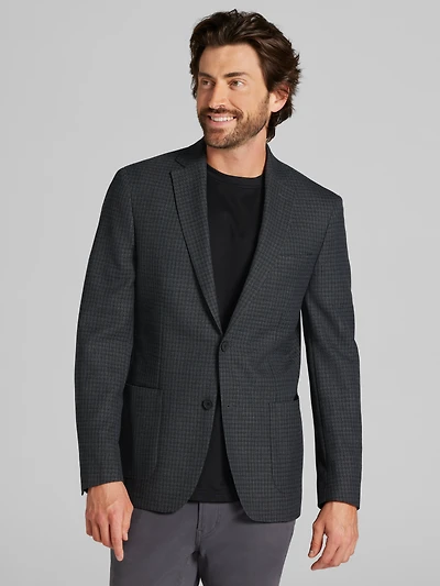Slim Fit Wool Blend Check Sport Coat