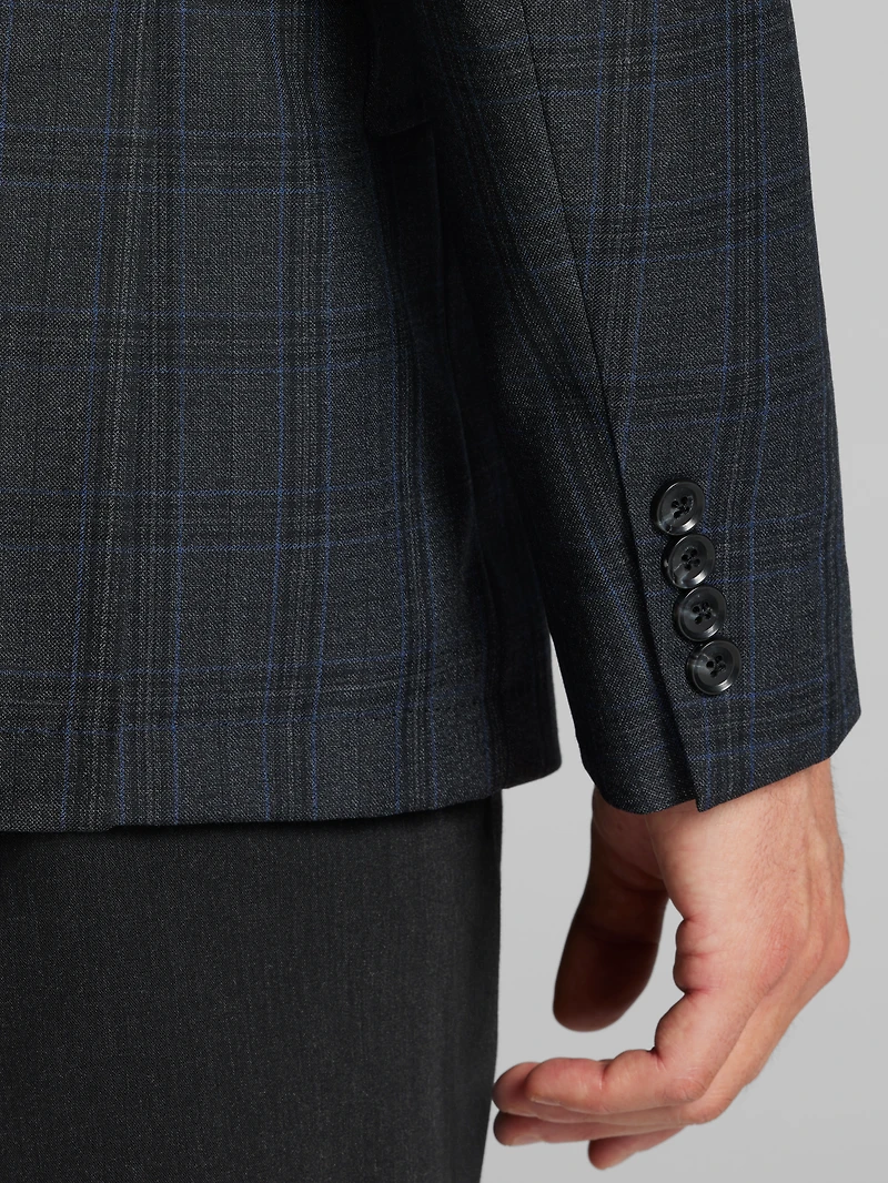 Slim Fit Plaid Sport Coat