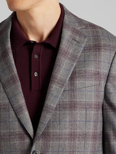 Modern Fit Wool Plaid Sport Coat