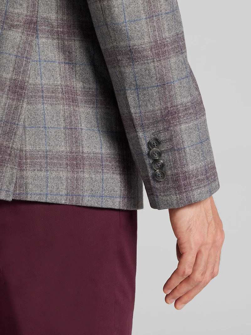Modern Fit Wool Plaid Sport Coat