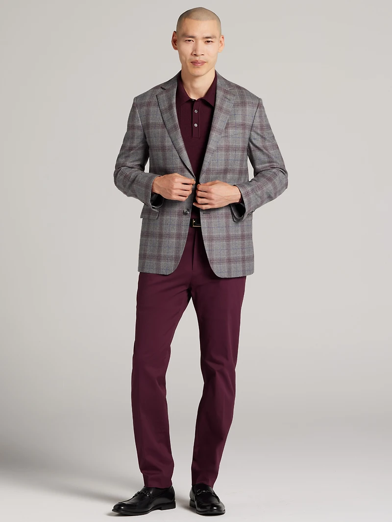 Modern Fit Wool Plaid Sport Coat