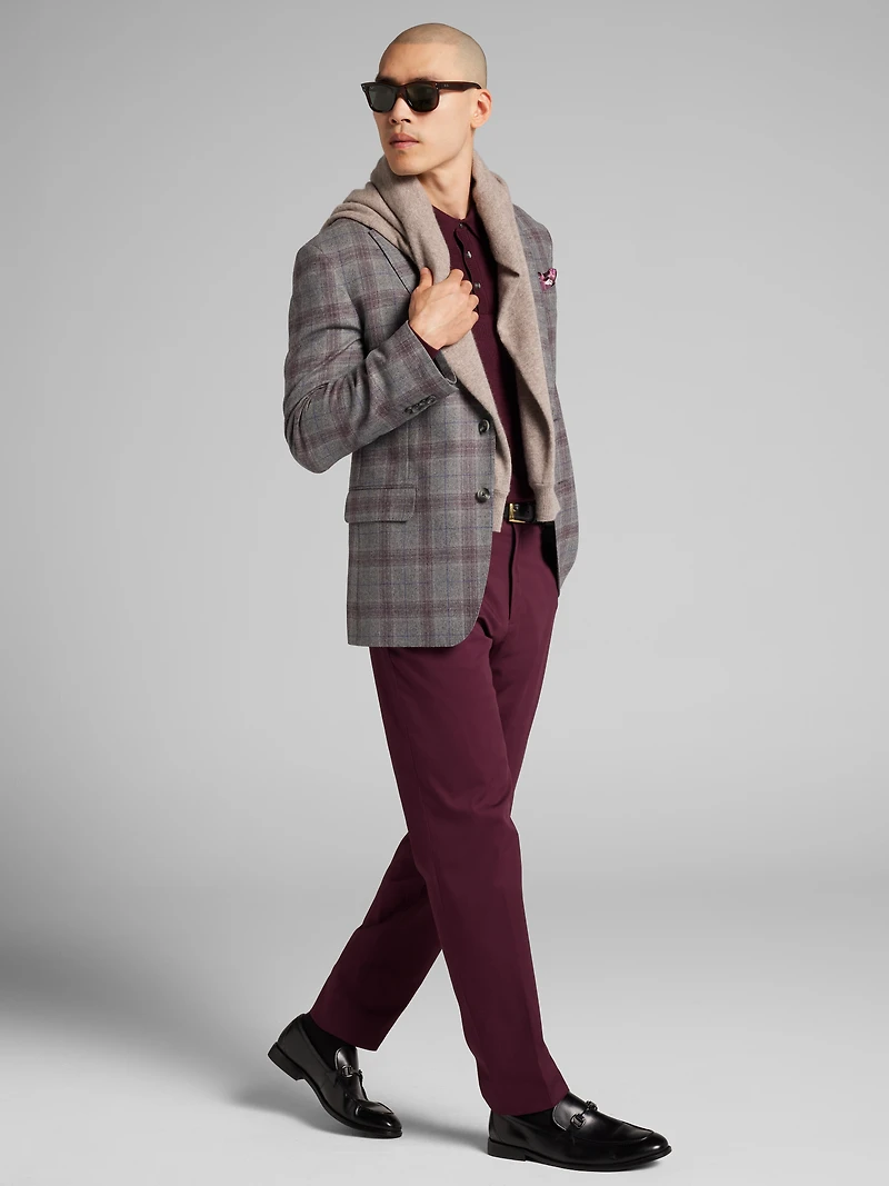 Modern Fit Wool Plaid Sport Coat