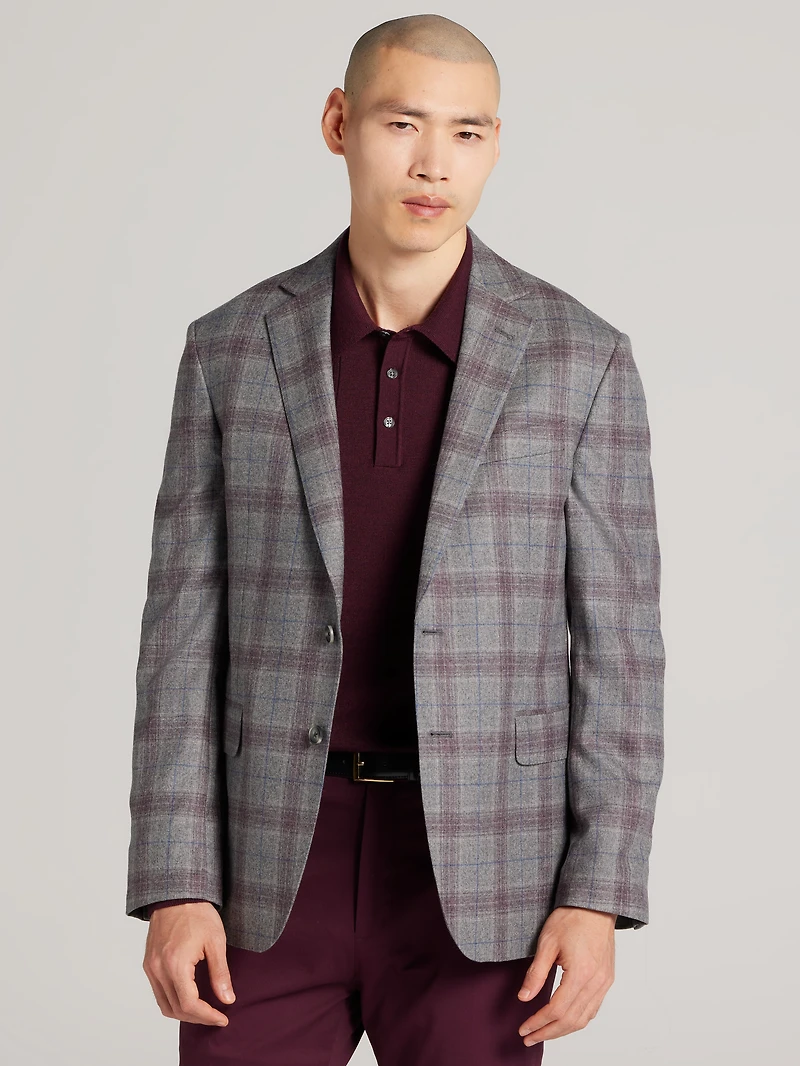 Modern Fit Wool Plaid Sport Coat