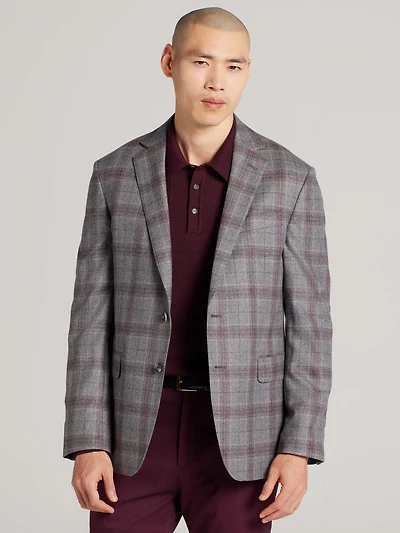 Modern Fit Wool Plaid Sport Coat
