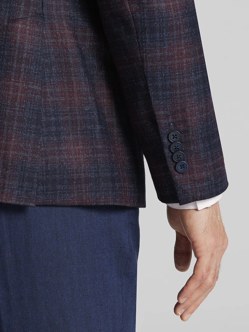 Modern Fit Wool Plaid Sport Coat