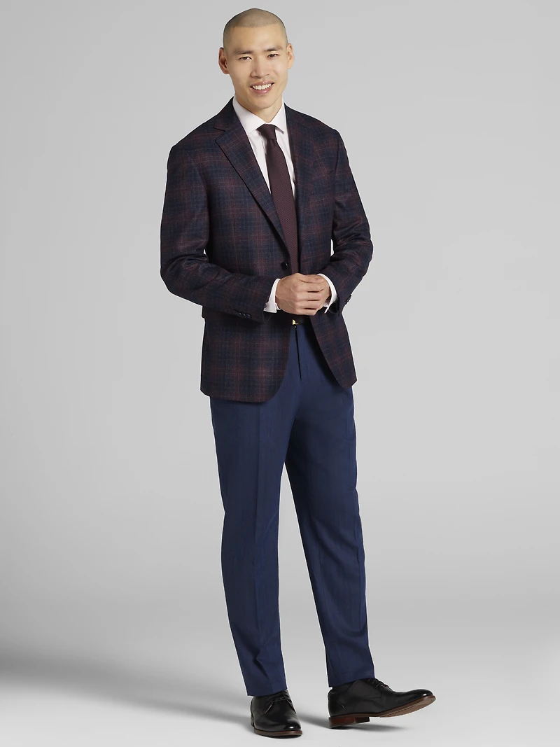 Modern Fit Wool Plaid Sport Coat