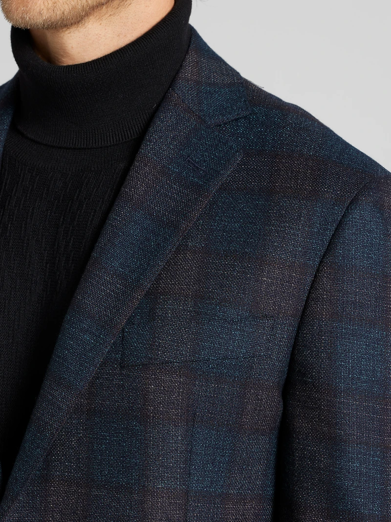 Modern Fit Wool Plaid Sport Coat