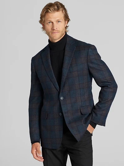Modern Fit Wool Plaid Sport Coat