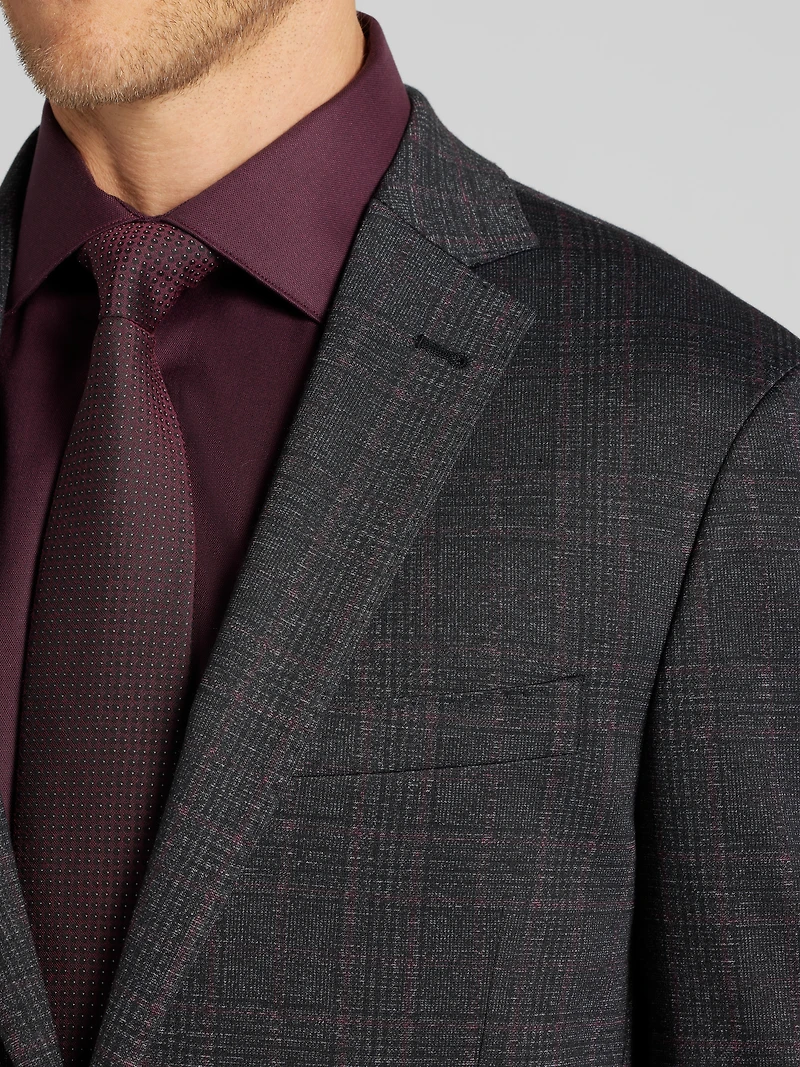 Slim Fit Plaid Sports Coat