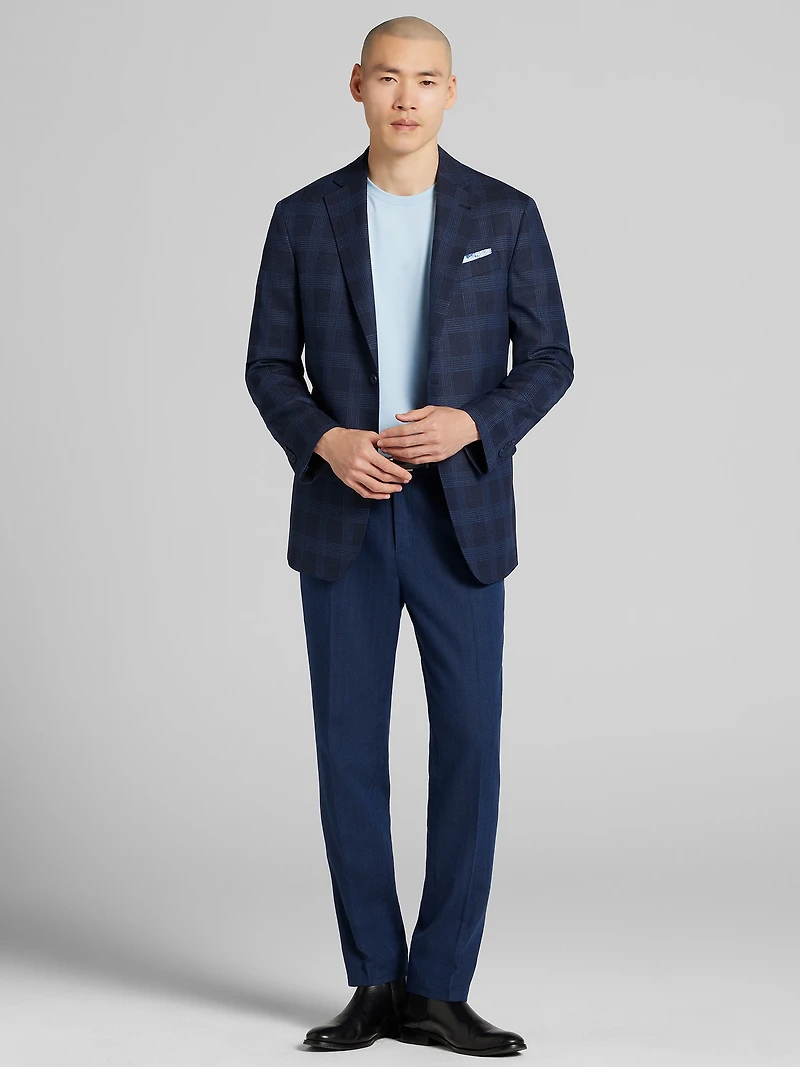Modern Fit Plaid Sport Coat
