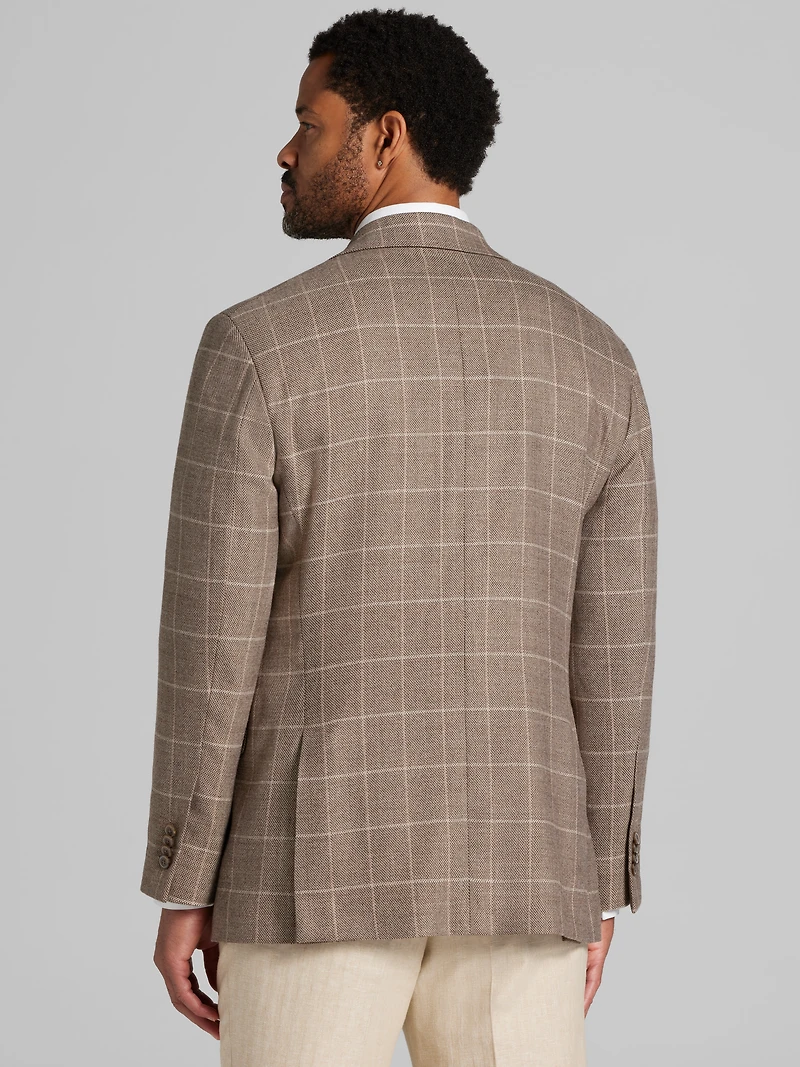 Modern Fit Windowpane Plaid Sport Coat