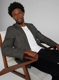 Classic Fit Plaid Sport Coat