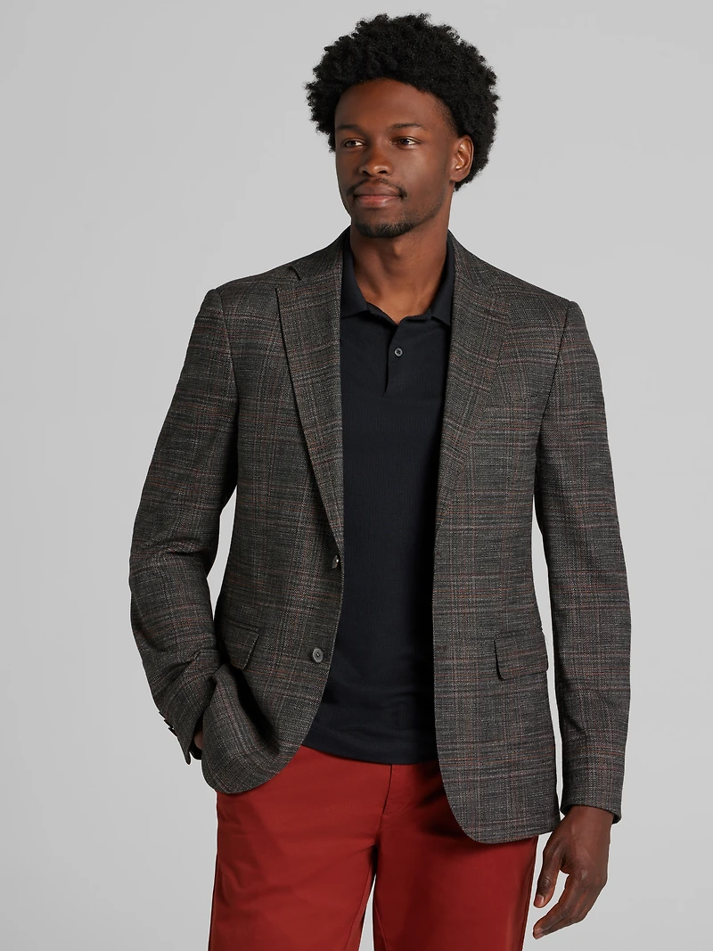 Classic Fit Plaid Sport Coat