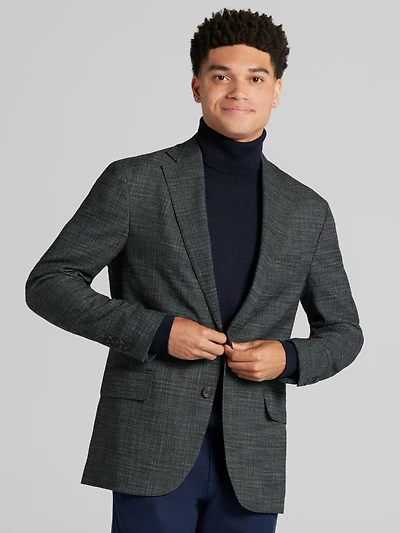 Slim Fit Plaid Sport Coat