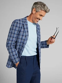 Modern Fit Tweed Plaid Sport Coat